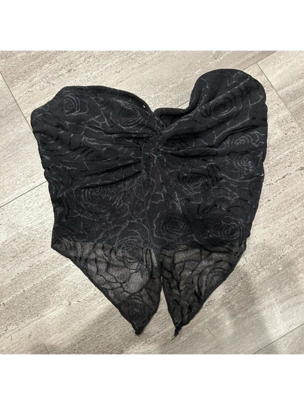 Bundle of 2 Shein Black & White Strapless Lace Tops